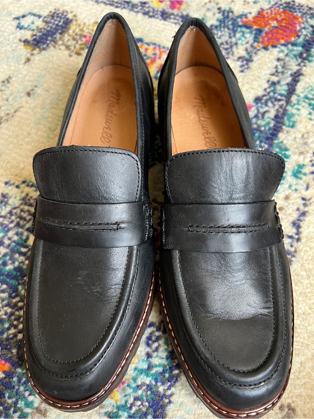 Madewell The Corinne Lugsole Loafer in Black Leather NE526 size women’s 8 - Picture 8 of 8